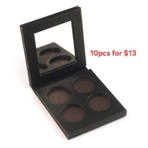 Empty Magnetic Palette#4  10pcs-Blush/Eyeshadow 4 Small Pans-With Mirror.